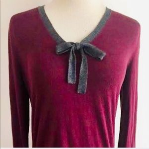 LOFT Burgundy and Grey